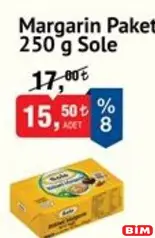SOLE MARGARİN PAKET 250 G